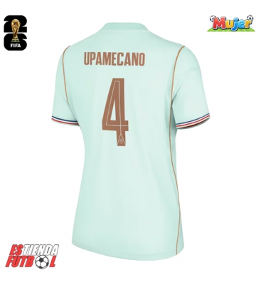 Francia Dayot Upamecano #4 Segunda Equipación Mujer Mundial 2026 Manga Corta